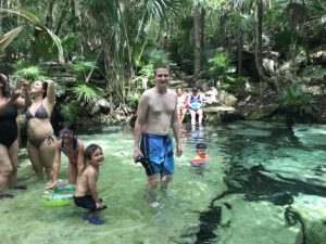shallow pool at Cenote Azul